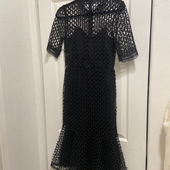 BARDOT BLACK MESH DRESS - Picture 8 of 8